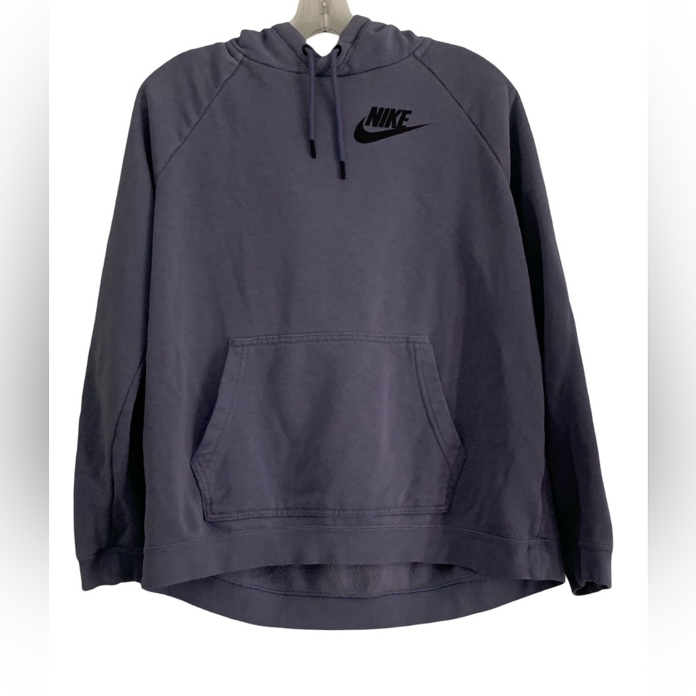 Women's NIKE Hooded Pullover Periwinkle Blue Sweatshirt, size LARGE